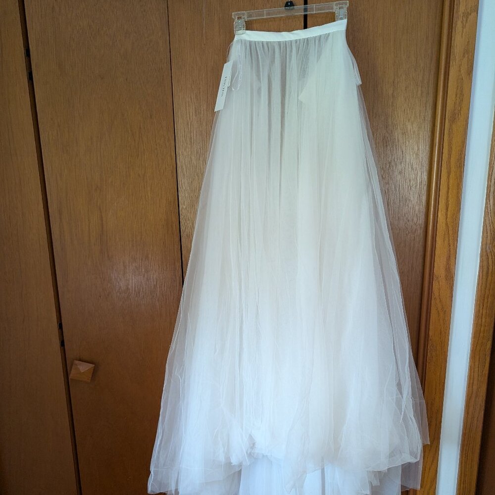 Tulle bridal overskirt IVORY